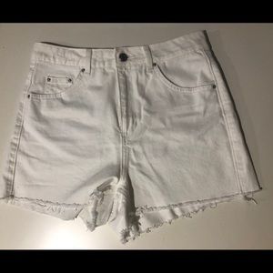 White TopShop Mom Jean shorts